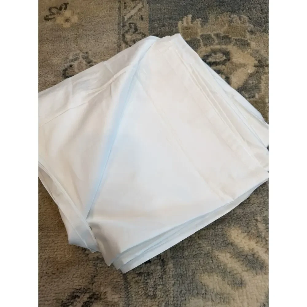 Nordstrom 100% Organic Cotton 400 Thread Count White Flat Sheet Twin NEW